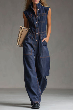 The Harlinde Denim Jumpsuit