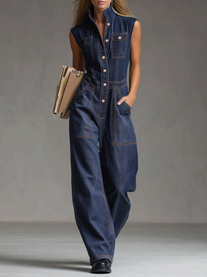 The Harlinde Denim Jumpsuit