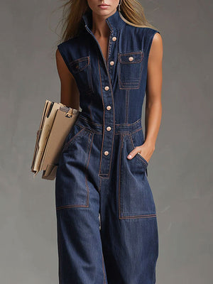 The Harlinde Denim Jumpsuit