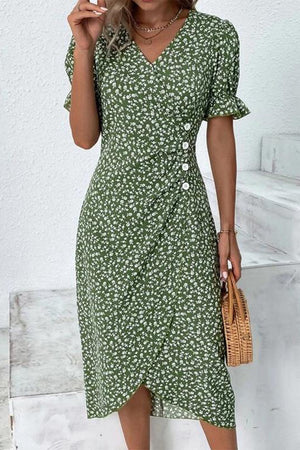 Floral V-Neck Dress
