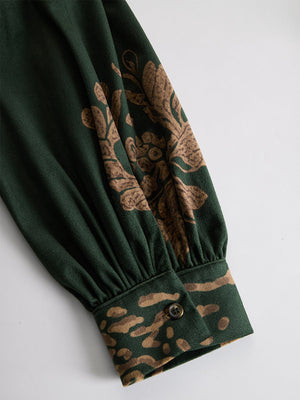 The Marie-Ange Suede Maxi Dress
