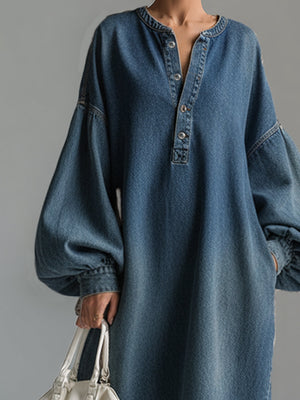 The Prudence Denim Maxi Dress