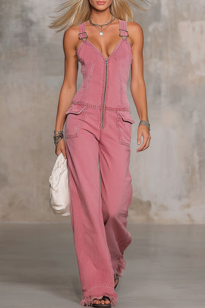 The Corneille Denim Jumpsuit