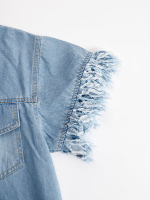 The Célie Denim Mini Dress