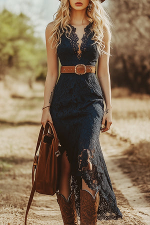The Eusébie Lace Midi Dress