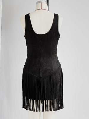 The Athénaïs Suede Mini Dress
