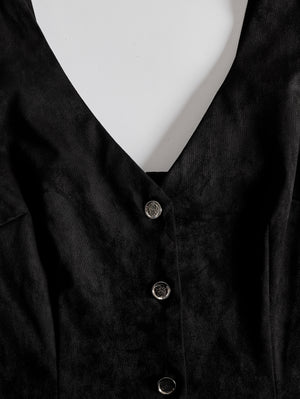 The Athénaïs Suede Mini Dress