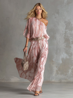 The Édith Printed Chiffon Set
