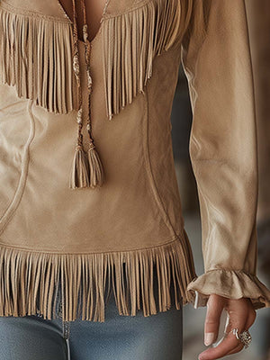 The Clémentine Suede Shirt