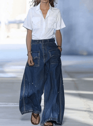 The Pâquerette-Rose Denim Trousers