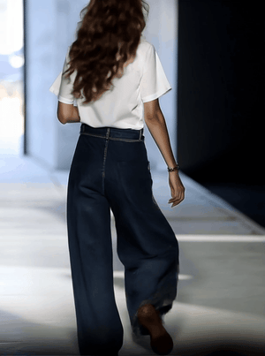 The Pâquerette-Rose Denim Trousers