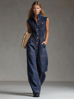 The Harlinde Denim Jumpsuit