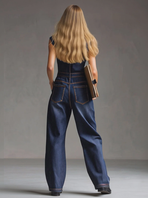The Harlinde Denim Jumpsuit