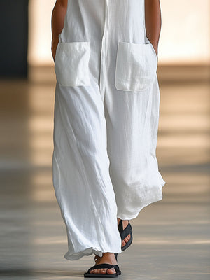 The Louisanne Cotton Linen Jumpsuit