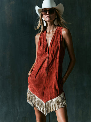 The Irénée Suede Mini Dress