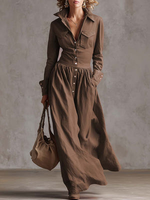 The Marie-Claire Cotton Linen Maxi Dress