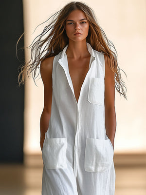 The Louisanne Cotton Linen Jumpsuit