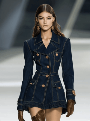 The Cessaire Denim Mini Dress