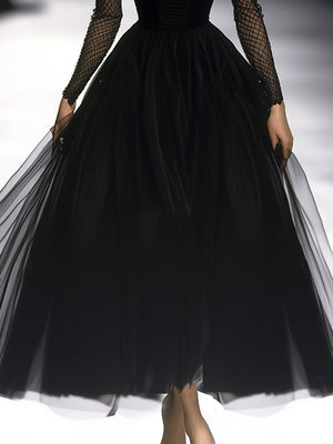 The Léopoldine Mesh Maxi Dress