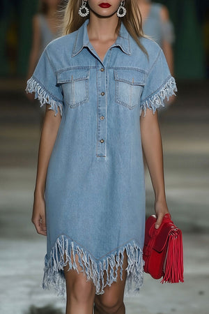 The Célie Denim Mini Dress