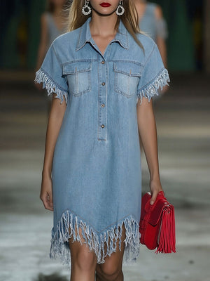 The Célie Denim Mini Dress