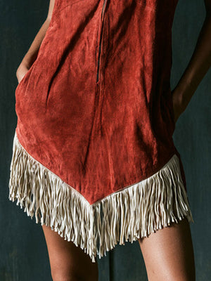 The Irénée Suede Mini Dress