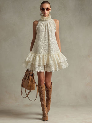 The Dieudonnée Lace Mini Dress