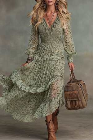 The Armande Chiffon Midi Dress