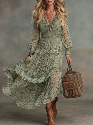 The Armande Chiffon Midi Dress