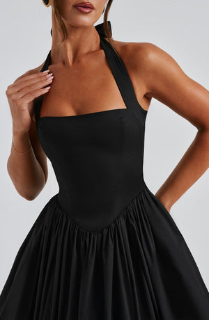 Flowing Halter Midi Dress