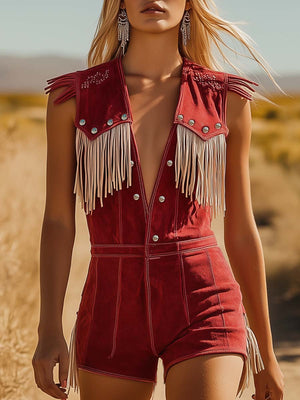The Lupercine Suede Jumpsuit