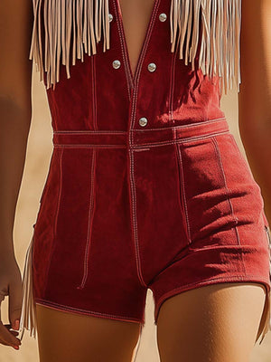 The Lupercine Suede Jumpsuit