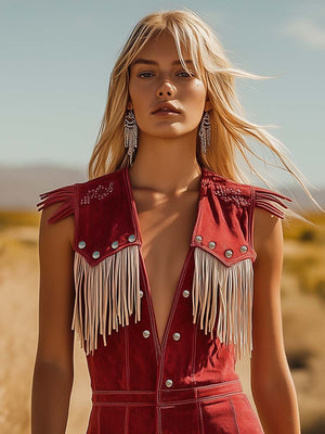 The Lupercine Suede Jumpsuit