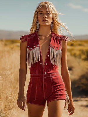 The Lupercine Suede Jumpsuit