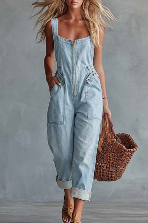 The Edwige-Rose Denim Jumpsuit