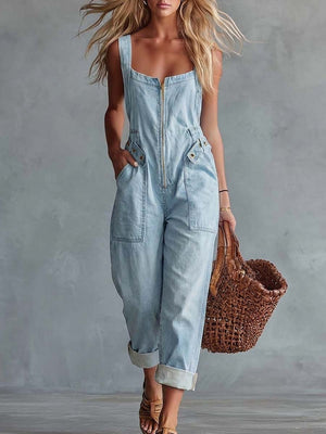 The Edwige-Rose Denim Jumpsuit