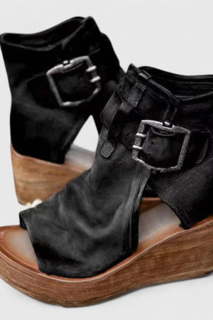 Ankle-Strap Wedge Sandals