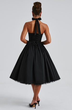 Flowing Halter Midi Dress