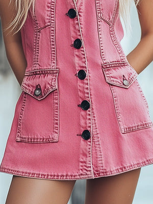 The Fantine Denim Mini Dress