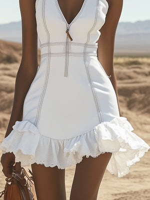 The Fortunée Denim Mini Dress