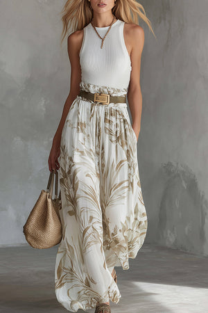 The Axelle Printed Chiffon Set