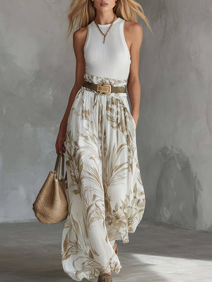 The Axelle Printed Chiffon Set
