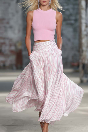 The Amélie Striped Chiffon Set