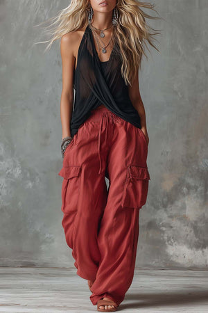 The Esclarmonde Cotton Linen Trouser Set
