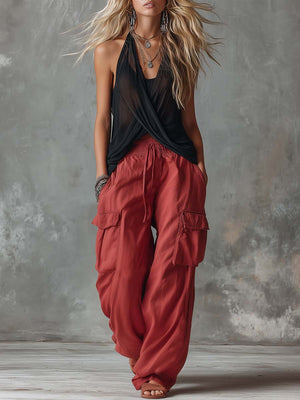 The Esclarmonde Cotton Linen Trouser Set