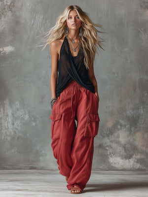 The Esclarmonde Cotton Linen Trouser Set