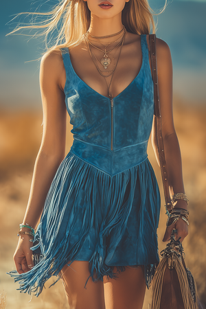 The Aliénor Suede Mini Dress