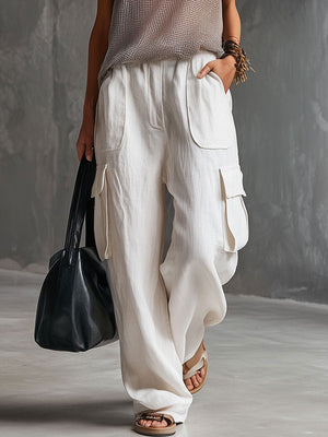 The Ernestine-Marie Cotton Linen Trousers
