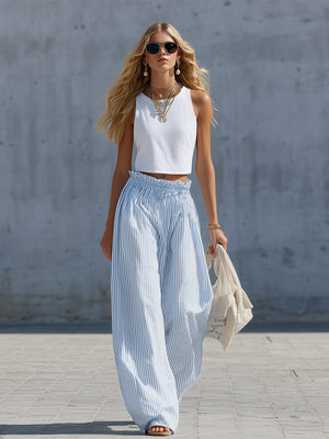 The Camille Striped Cotton Set
