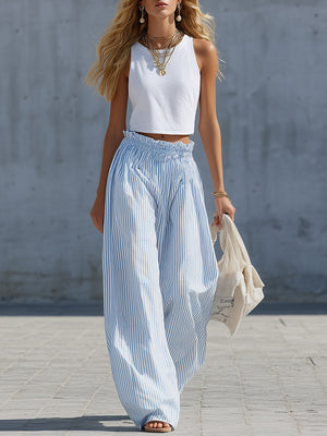 The Camille Striped Cotton Set